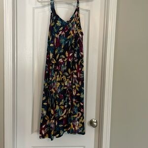 Tropical knee-length dress